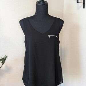 E + M Black‎ Sheer Women's Tank Top